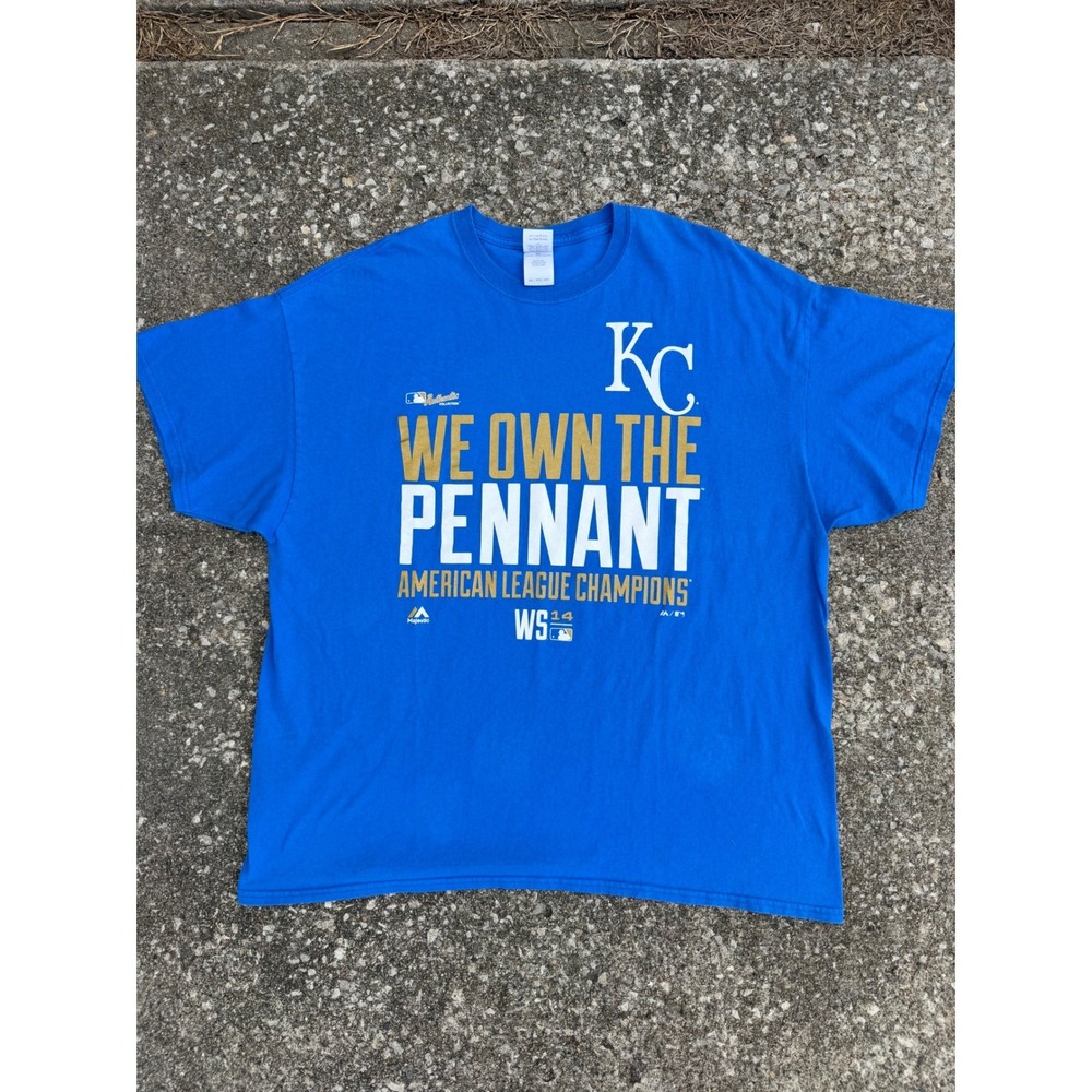 Kansas City Royals 2014 American League Champions T-Shirt Blue Mens 2XL Gildan
